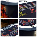 VERSA 244cm Events Game Table Length Home - W/ Wheel Roulette Private Rooms Black&White