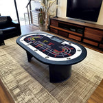 VERSA 244cm Events Game Table Length Home - W/ Wheel Roulette Private Rooms Black&White