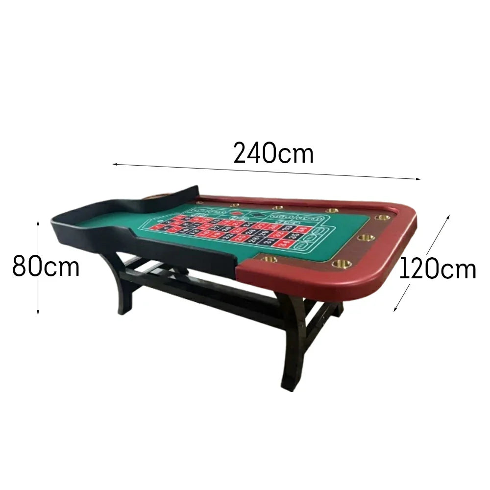 VERSA 240cm Table Game Wheel Length W/ Home - Private a Events 20-inch Roulette Roulette Rooms Red&Black