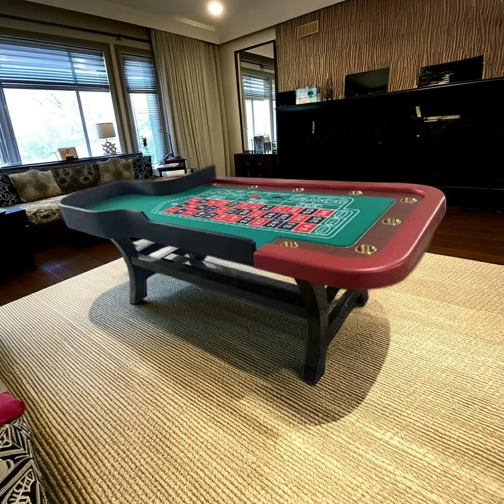 VERSA 240cm Table Game Wheel Length W/ Home - Private a Events 20-inch Roulette Roulette Rooms Red&Black