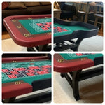 VERSA 240cm Table Game Wheel Length W/ Home - Private a Events 20-inch Roulette Roulette Rooms Red&Black