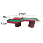 VERSA 240cm Table Roulette Rooms Length Private 20-inch a - W/ Game Home Wheel Events Roulette Red&White