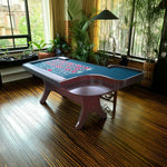 VERSA 240cm Roulette Private Rooms Events Game Home Length Table - Blue