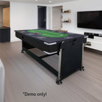 VERSA 4-IN-1 Air Billiard Accessories for Table Rooms and Game Dining, Convertible with Table 7FT - Billiards, Free Pool Tennis Green Hockey, Felt