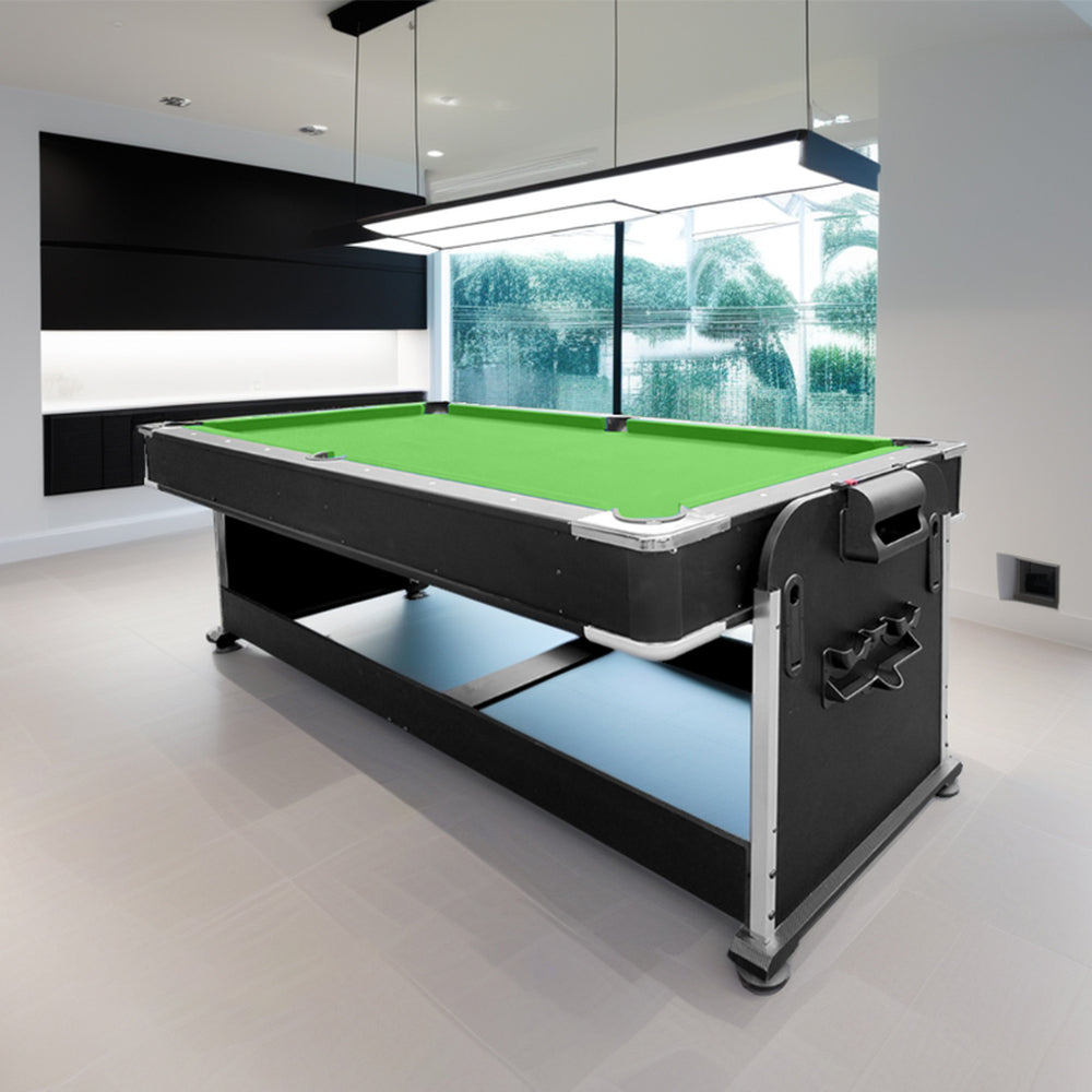 VERSA 4-IN-1 Air Billiard Accessories for Table Rooms and Game Dining, Convertible with Table 7FT - Billiards, Free Pool Tennis Green Hockey, Felt