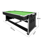 VERSA 4-IN-1 Air Billiard Accessories for Table Rooms and Game Dining, Convertible with Table 7FT - Billiards, Free Pool Tennis Green Hockey, Felt