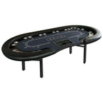 VERSA Foldable LED with - Poker Layout Home Lights Multi-Player Premium - Edition, Table 240/260cm - Game Black