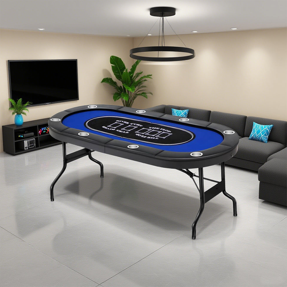 VERSA 6FT Table Gaming Players MDF Game 8 Foldable Poker Room