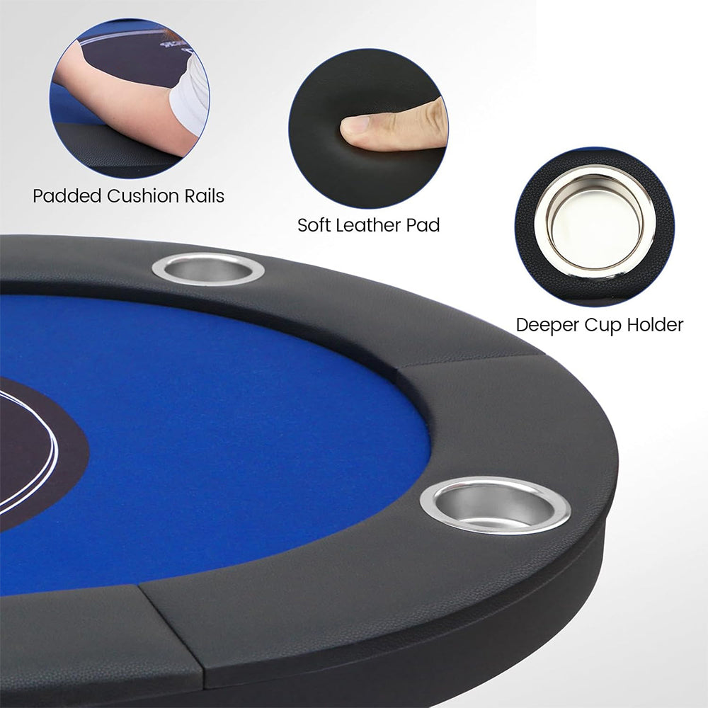 VERSA 6FT Table Gaming Players MDF Game 8 Foldable Poker Room