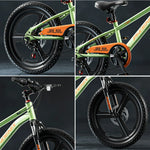 VOLTUS 18/20/22 Kids' Wheels Single-Speed Integrated Options, Bike - Gear - Green