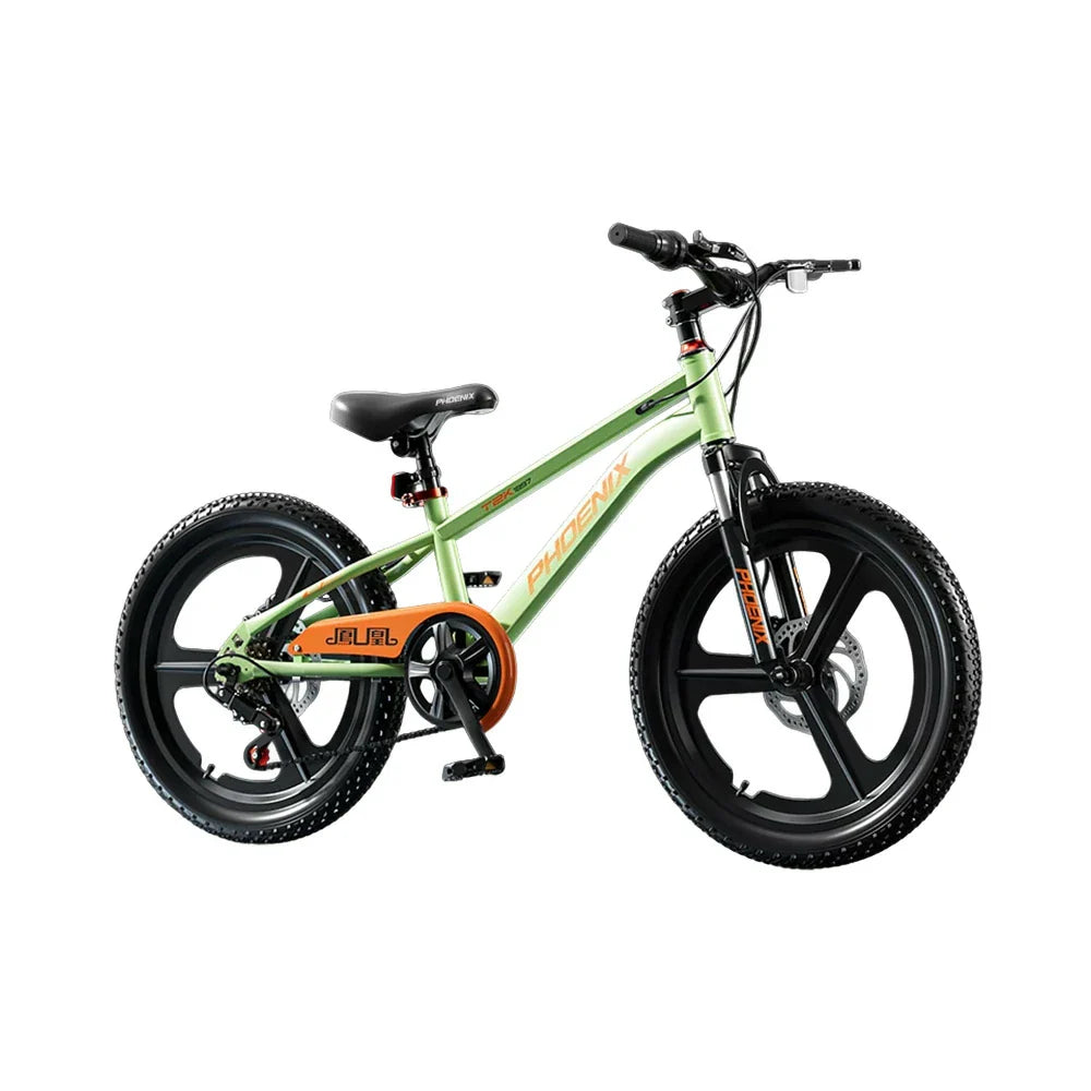 VOLTUS 18/20/22 Kids' Wheels Single-Speed Integrated Options, Bike - Gear - Green