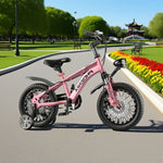 VOLTUS 14/18/22 Knife - Support Foot Bicycle Children's Ring Training Double-Layer CNC Inch Wheels Pink