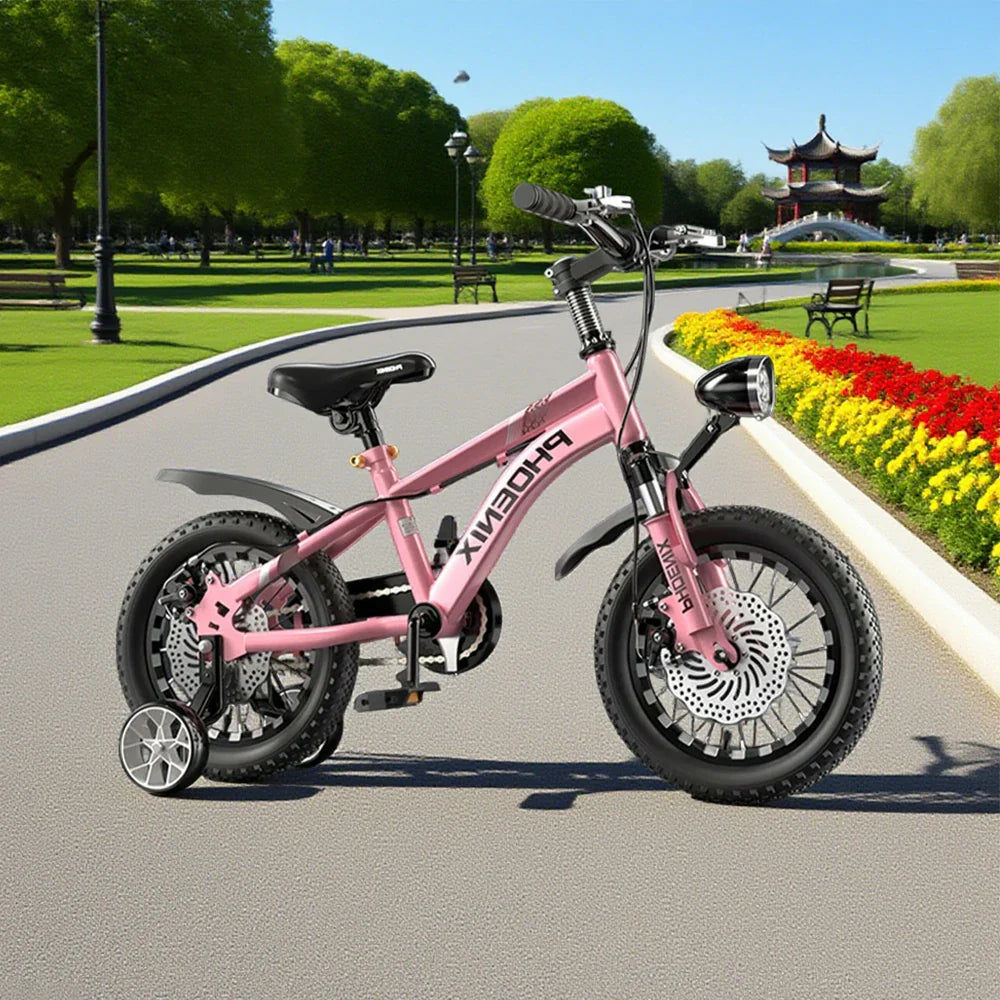 VOLTUS 14/18/22 Knife - Support Foot Bicycle Children's Ring Training Double-Layer CNC Inch Wheels Pink