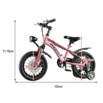 VOLTUS 14/18/22 Knife - Support Foot Bicycle Children's Ring Training Double-Layer CNC Inch Wheels Pink