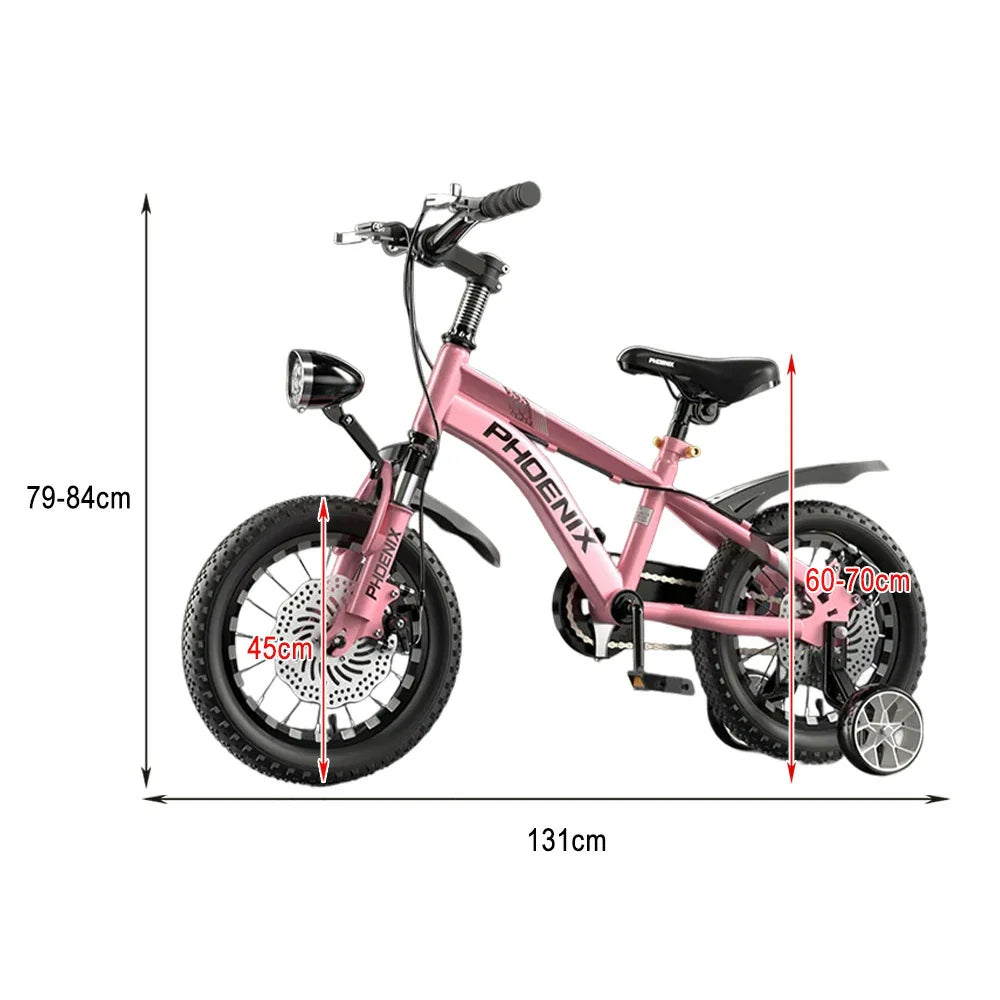 VOLTUS 14/18/22 Knife - Support Foot Bicycle Children's Ring Training Double-Layer CNC Inch Wheels Pink