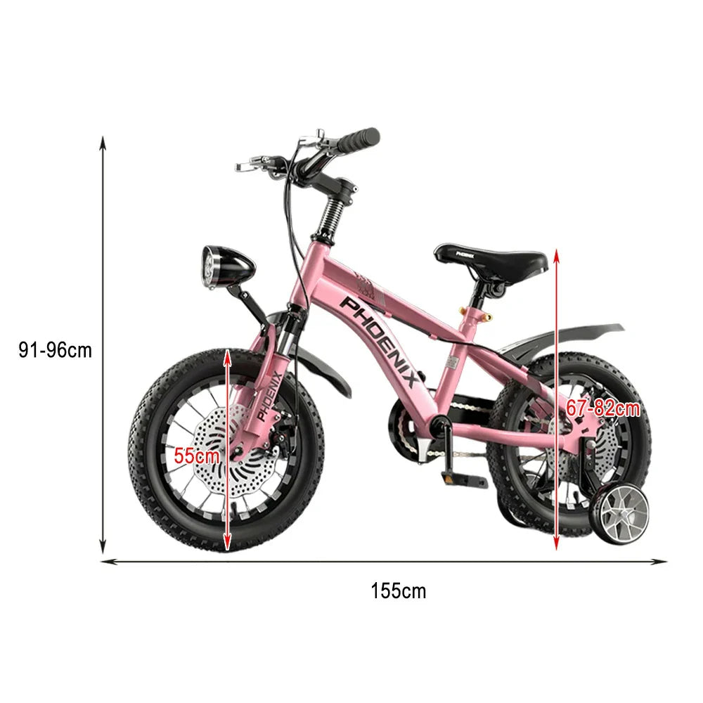VOLTUS 14/18/22 Knife - Support Foot Bicycle Children's Ring Training Double-Layer CNC Inch Wheels Pink