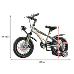 VOLTUS 14/18/22 Ring CNC Foot - Support Children's Bicycle Inch Double-Layer Knife Wheels Training Silvery
