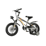 VOLTUS 14/18/22 Ring CNC Foot - Support Children's Bicycle Inch Double-Layer Knife Wheels Training Silvery