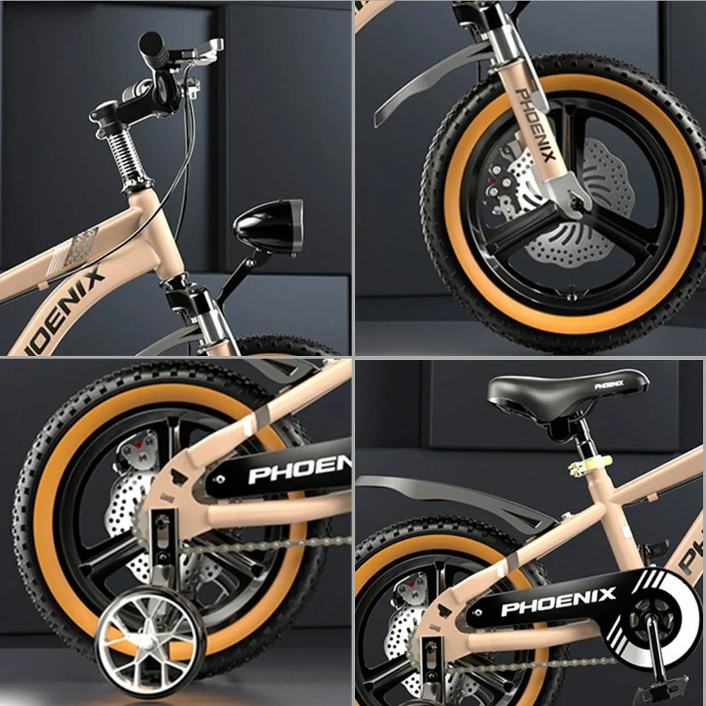 VOLTUS 14/18/22 Alloy Wheel Bicycle Integrated Upgraded Training Inch Foot Children's - Magnesium Support Wheels Golden