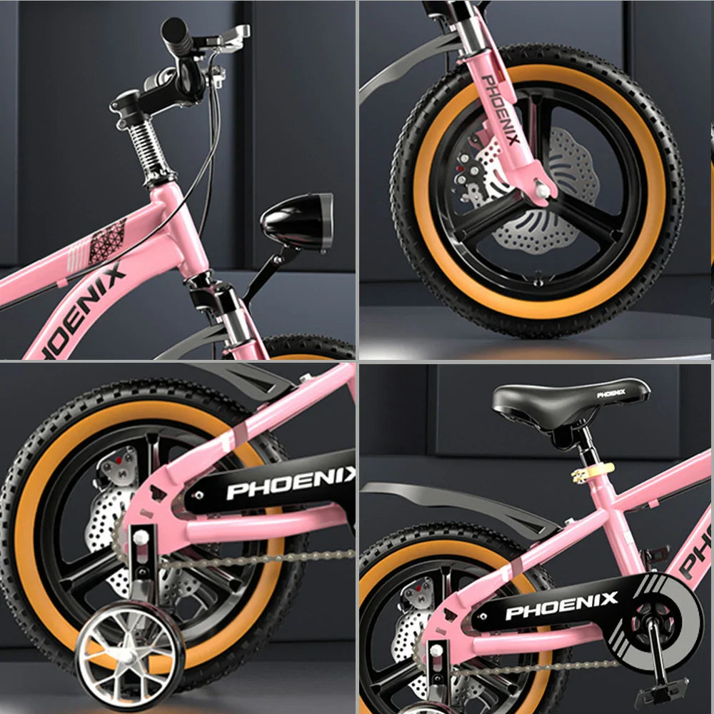 VOLTUS 14/18/22 Training Magnesium Support - Wheel Wheels Integrated Children's Alloy Upgraded Bicycle Inch Foot Pink