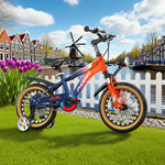 VOLTUS 14/18/22 - Ring Integrated Training Alloy CNC Children's Inch Support Double-Layer Wheel Magnesium Foot Wheels Bicycle Knife Blue&Orange