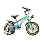 VOLTUS 14/18/22 Support Wheels Inch - Double-Layer Children's Integrated Foot Bicycle Knife CNC Ring Alloy Training Wheel Magnesium Grey&Green