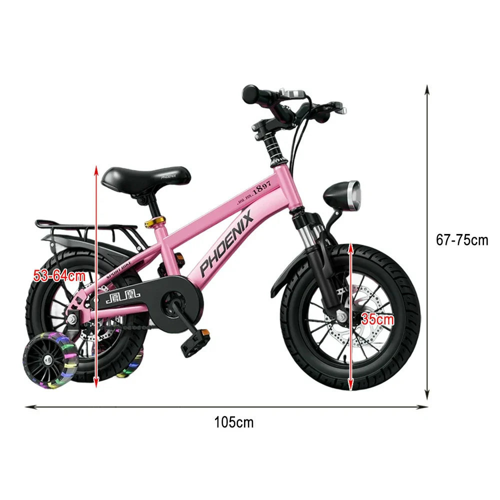 VOLTUS 18/20/22 with or Kids' Spoke Seat - Bike Integrated Rear Wheels - Pink