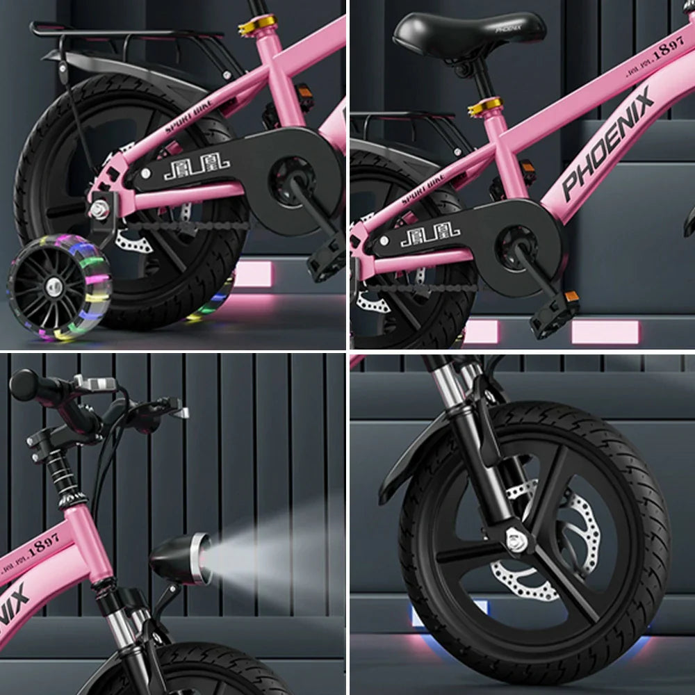 VOLTUS 18/20/22 with or Kids' Spoke Seat - Bike Integrated Rear Wheels - Pink