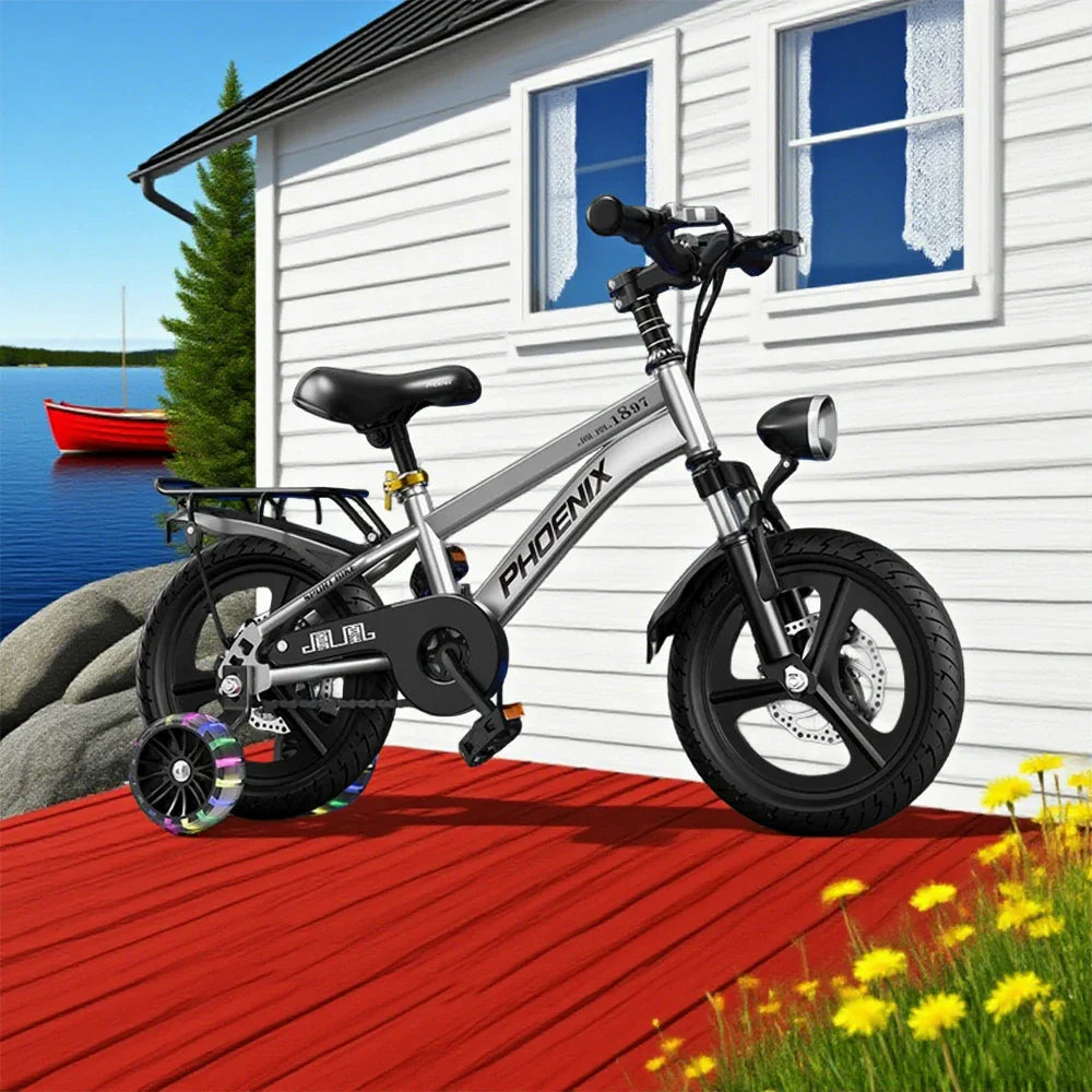 VOLTUS 18/20/22 Integrated with Spoke Seat Kids' Bike - Wheels or Rear Silvery