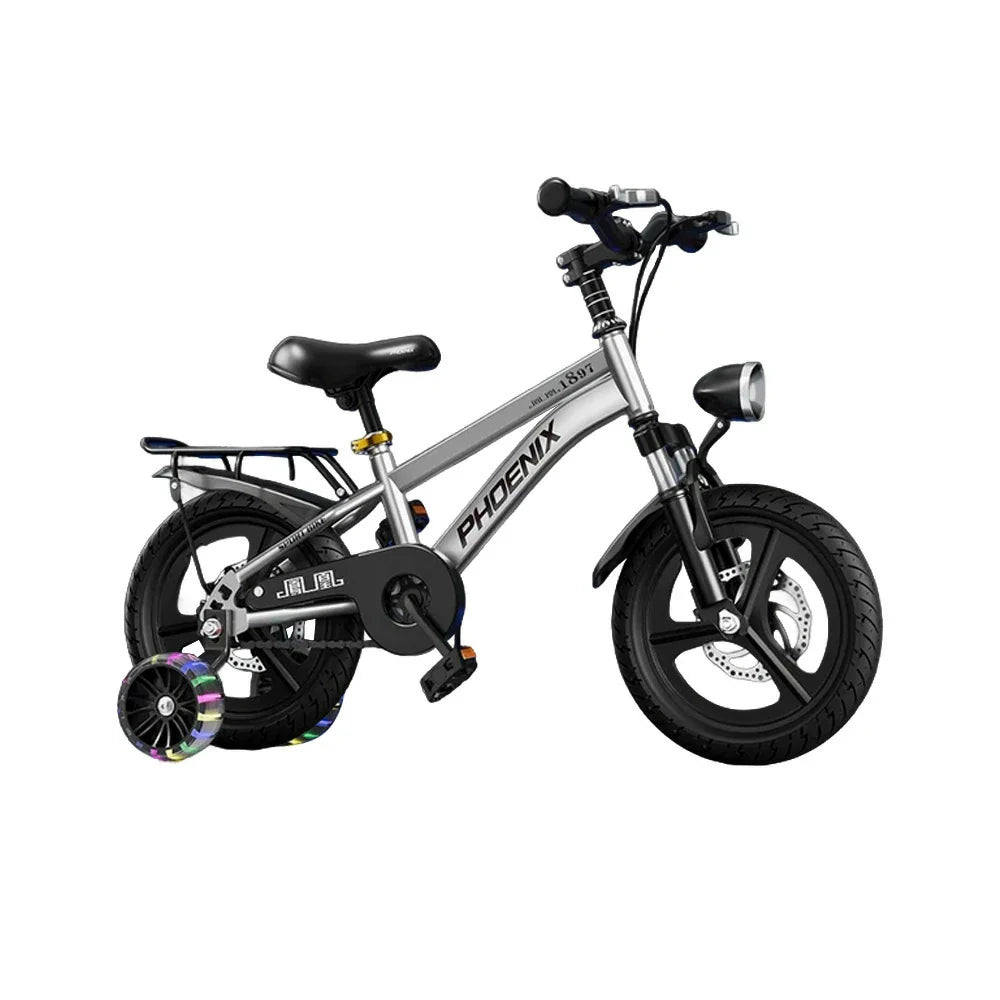 VOLTUS 18/20/22 Integrated with Spoke Seat Kids' Bike - Wheels or Rear Silvery