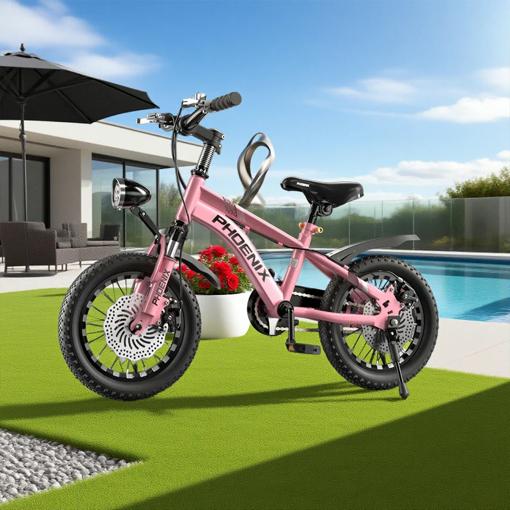 VOLTUS 14/18/22 Knife - Support Foot Bicycle Children's Ring Training Double-Layer CNC Inch Wheels Pink