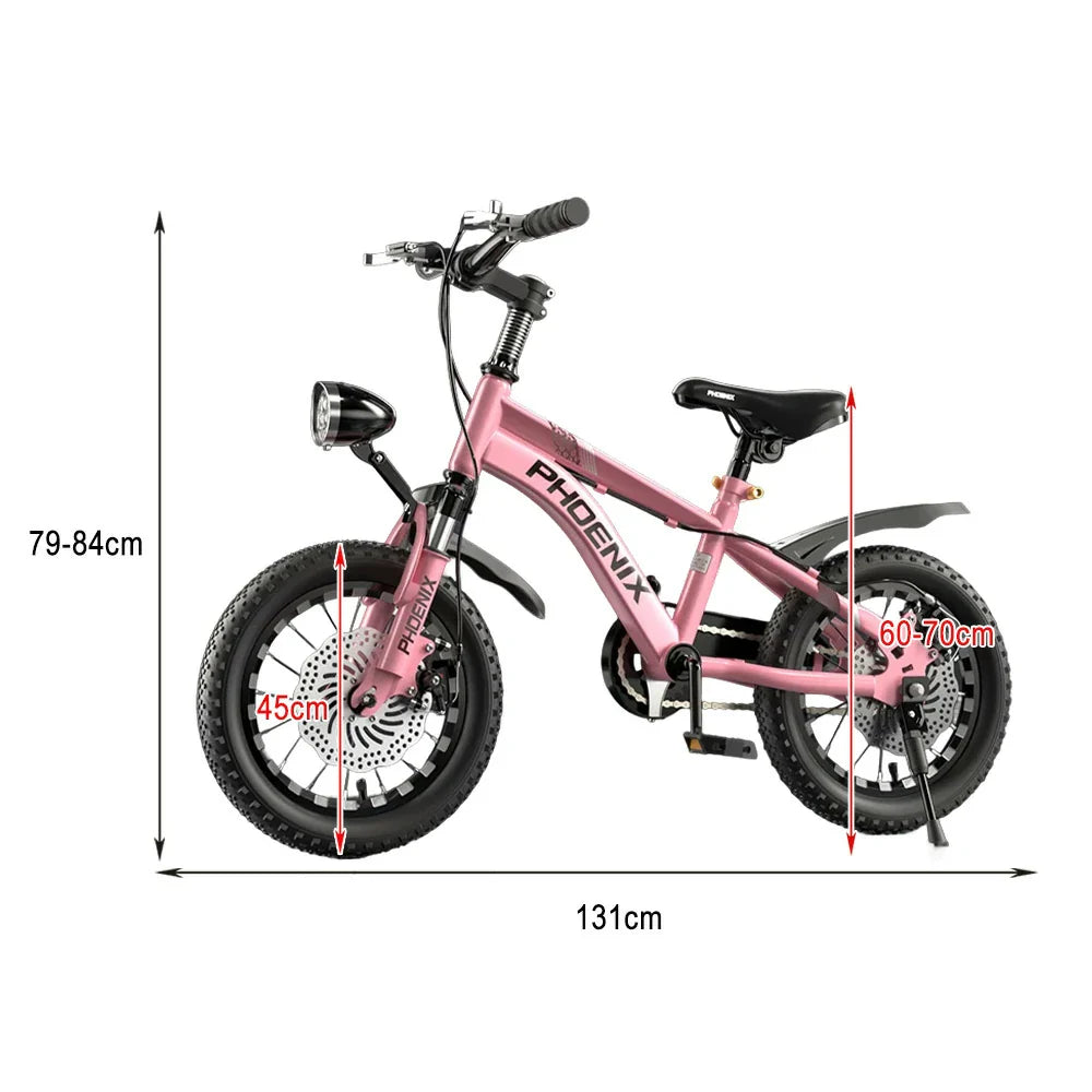 VOLTUS 14/18/22 Knife - Support Foot Bicycle Children's Ring Training Double-Layer CNC Inch Wheels Pink
