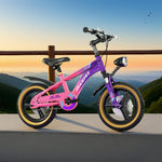 VOLTUS 14/18/22 Training Wheel Alloy - Integrated Bicycle Inch Wheels Foot Support Magnesium Children's Pink&Purple