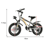 VOLTUS 14/18/22 Ring CNC Foot - Support Children's Bicycle Inch Double-Layer Knife Wheels Training Silvery