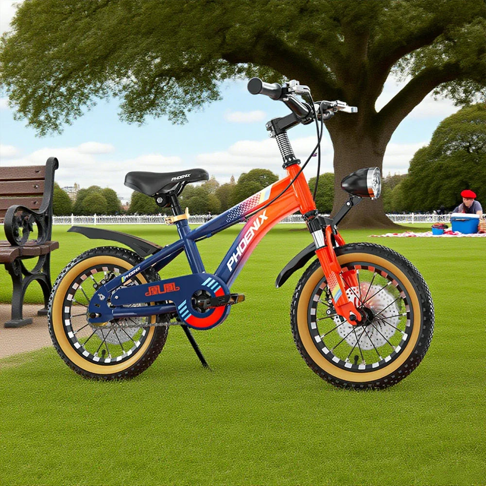 VOLTUS 14/18/22 - Ring Integrated Training Alloy CNC Children's Inch Support Double-Layer Wheel Magnesium Foot Wheels Bicycle Knife Blue&Orange