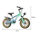 VOLTUS 14/18/22 Support Wheels Inch - Double-Layer Children's Integrated Foot Bicycle Knife CNC Ring Alloy Training Wheel Magnesium Grey&Green