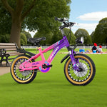 VOLTUS 14/18/22 Support Bicycle Ring Integrated Magnesium Knife Wheel Children's Alloy - CNC Double-Layer Foot Wheels Inch Training Pink&Purple