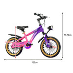 VOLTUS 14/18/22 Support Bicycle Ring Integrated Magnesium Knife Wheel Children's Alloy - CNC Double-Layer Foot Wheels Inch Training Pink&Purple