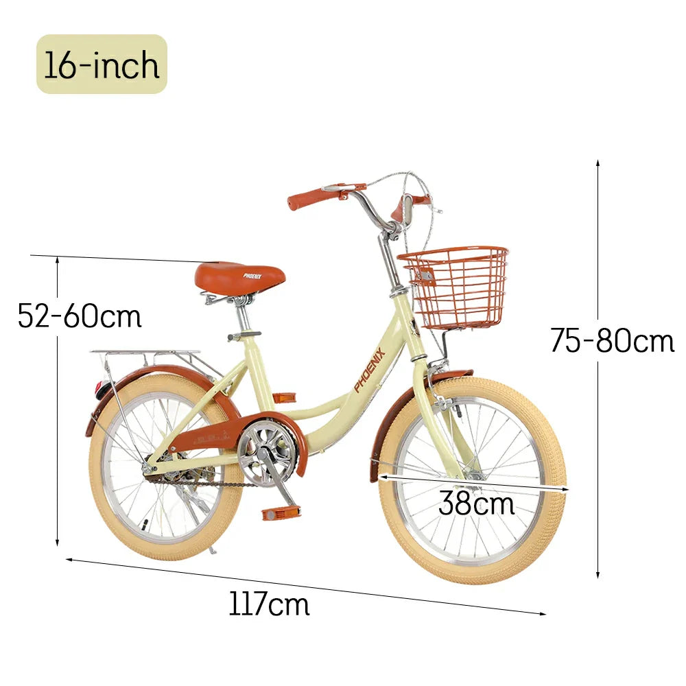 VOLTUS 16/20/22 - Training Princess Options, Seat, - Safety Kids' Design Standard Wheel Bike Comfortable Yellow