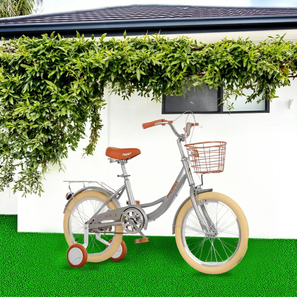 VOLTUS 16/20/22 Princess Options, Design - Seat, Bike Training Comfortable Kids' Wheel Safety Standard - Silver