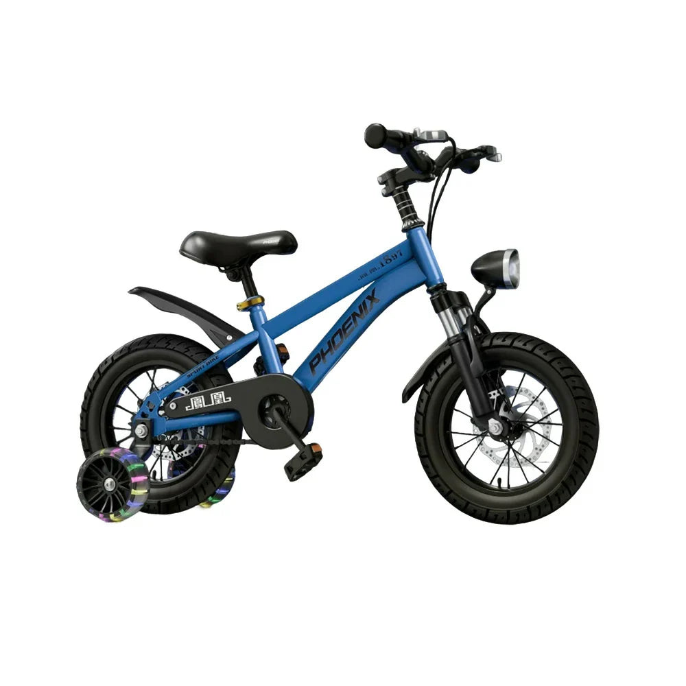 VOLTUS 18/20/22 - Mudguard, Seat, Bike with Integrated Rear Kids' - No or Wheels Spoke Sport Blue