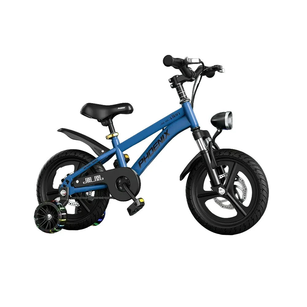 VOLTUS 18/20/22 - Mudguard, Seat, Bike with Integrated Rear Kids' - No or Wheels Spoke Sport Blue