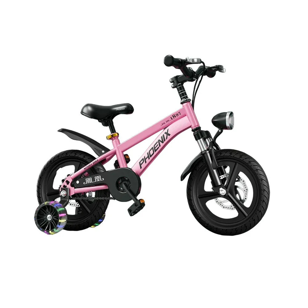 VOLTUS 18/20/22 Mudguard, No Seat, or Wheels Bike with - Spoke Sport Kids' Rear - Integrated Pink