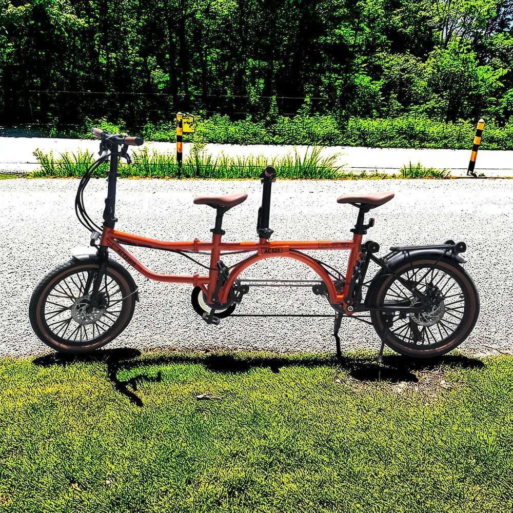 VOLTUS 20 Double Inch 4-Fold Bike Absorber Upgraded with Shock Design Seat-Orange