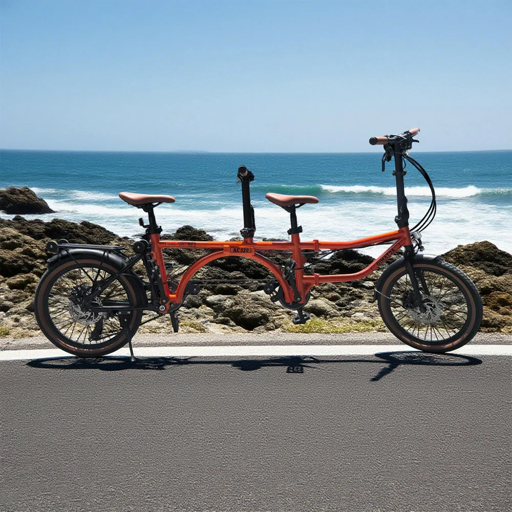 VOLTUS 20 Double Inch 4-Fold Bike Absorber Upgraded with Shock Design Seat-Orange