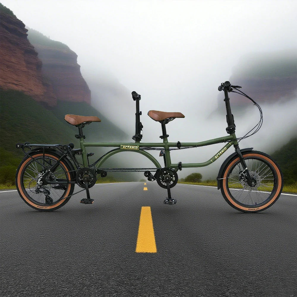 VOLTUS 20 4-Fold with Bike Inch Double Absorber Design Shock Upgraded Seat-Green