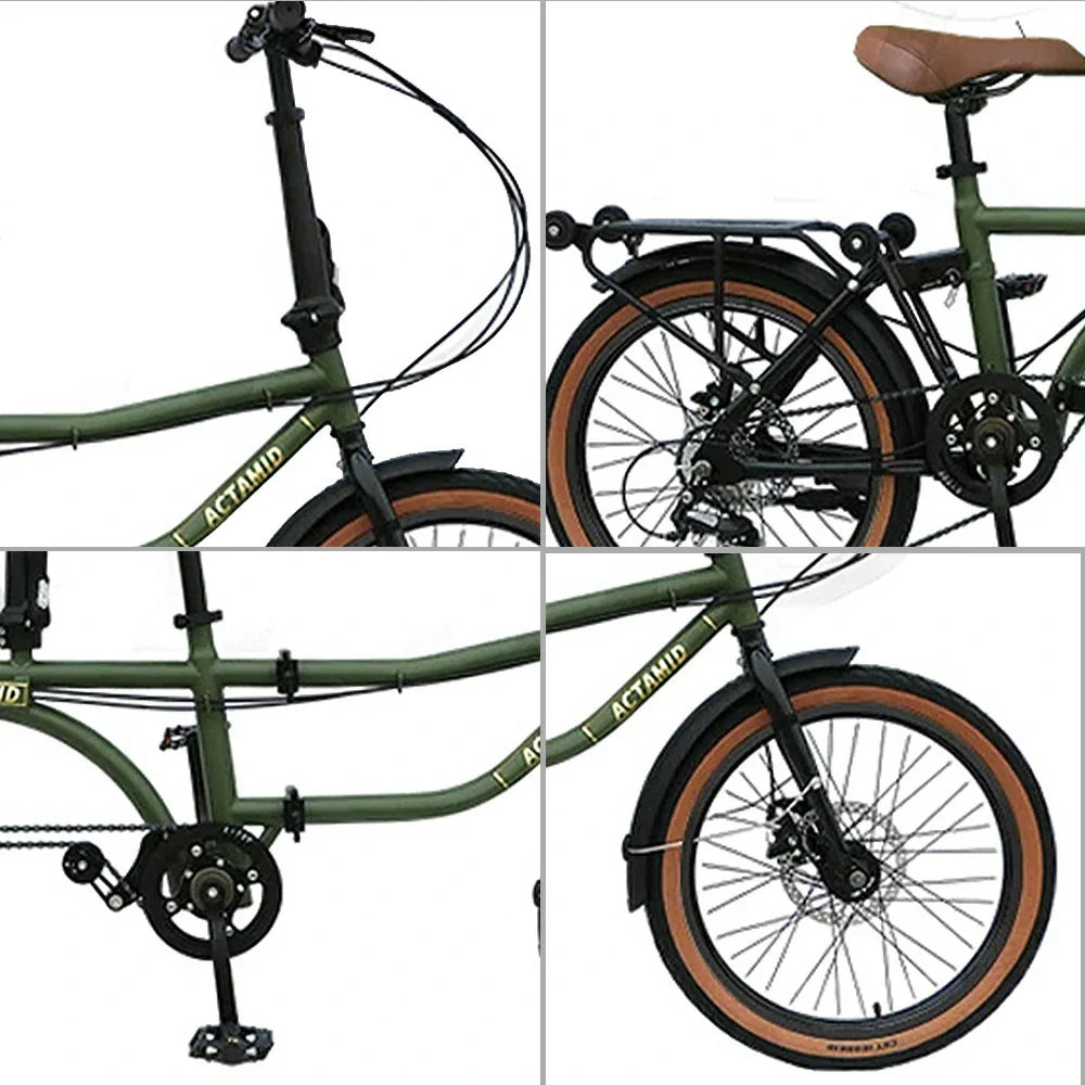 VOLTUS 20 4-Fold with Bike Inch Double Absorber Design Shock Upgraded Seat-Green