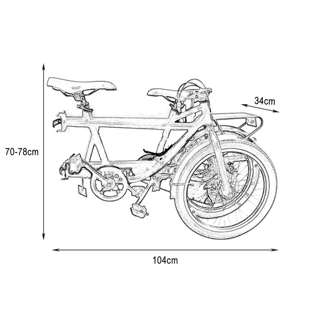 VOLTUS 20 4-Fold with Bike Inch Double Absorber Design Shock Upgraded Seat-Green