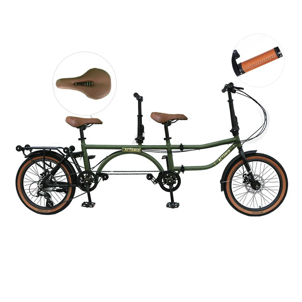VOLTUS 20 4-Fold with Bike Inch Double Absorber Design Shock Upgraded Seat-Green