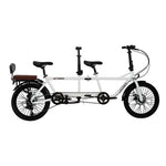 VOLTUS 20 with 3 Seat Upgraded Folding Bicycle Shock-Absorbing Inch Rear Double Fold - Tailstock-White